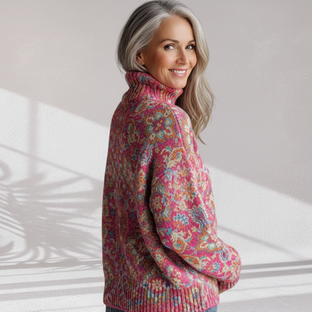 Annabelle | Floral Turtleneck