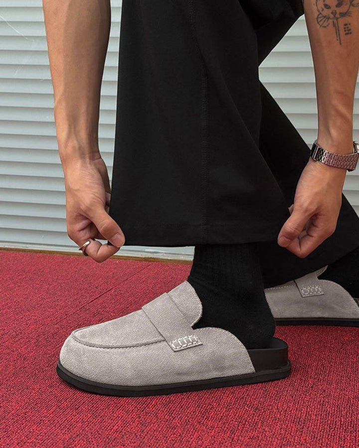 Suede Mule Loafers