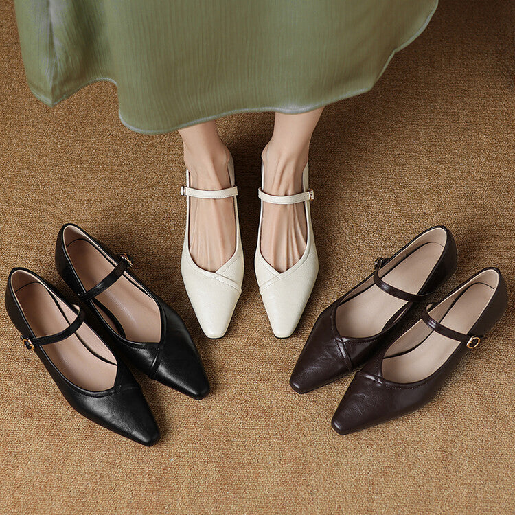 NATALIE – ELEGANT STRAP MARY JANE FLATS