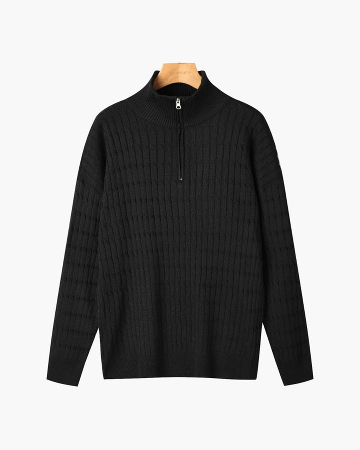 George l Half-Zip Cable Knit Sweater