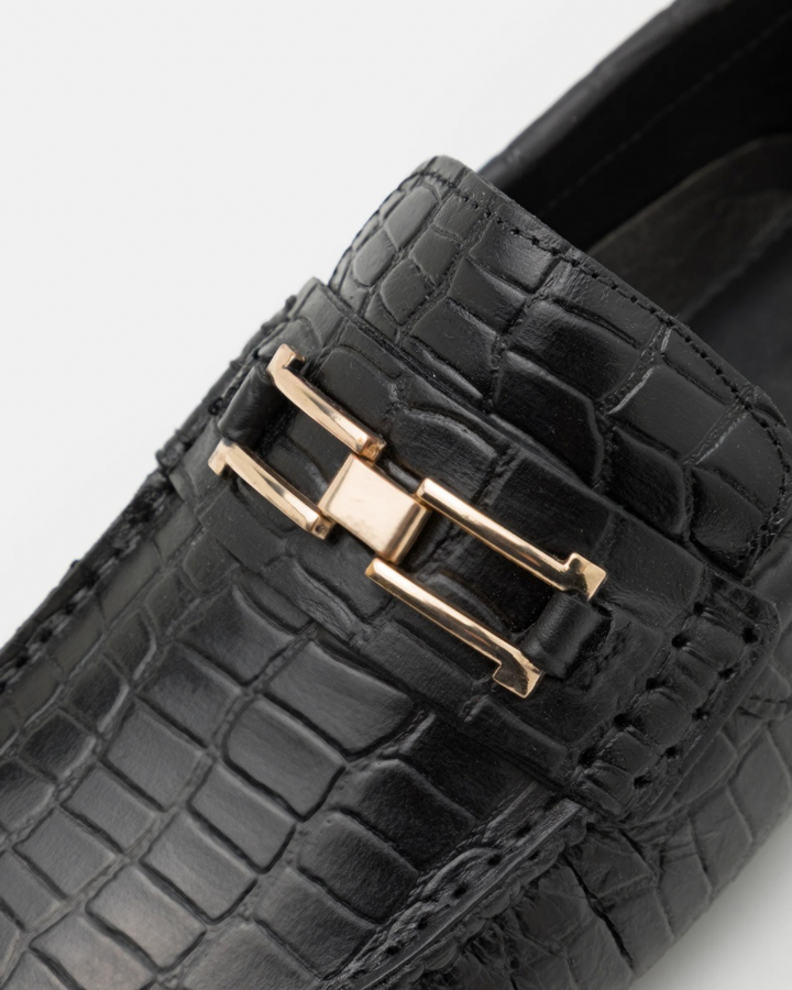 Crocodile Loafer - Black