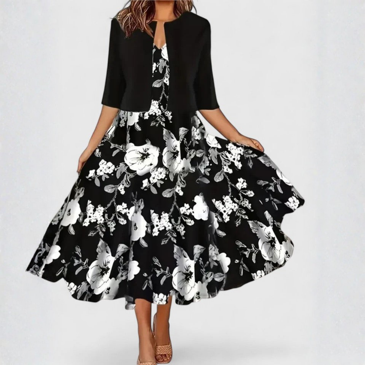 Chantal | Elegant Cotton Midi Dress