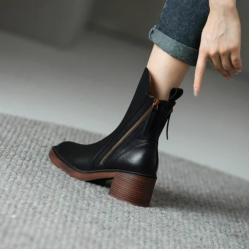Meadow | Vegan Leather Ankle Boots