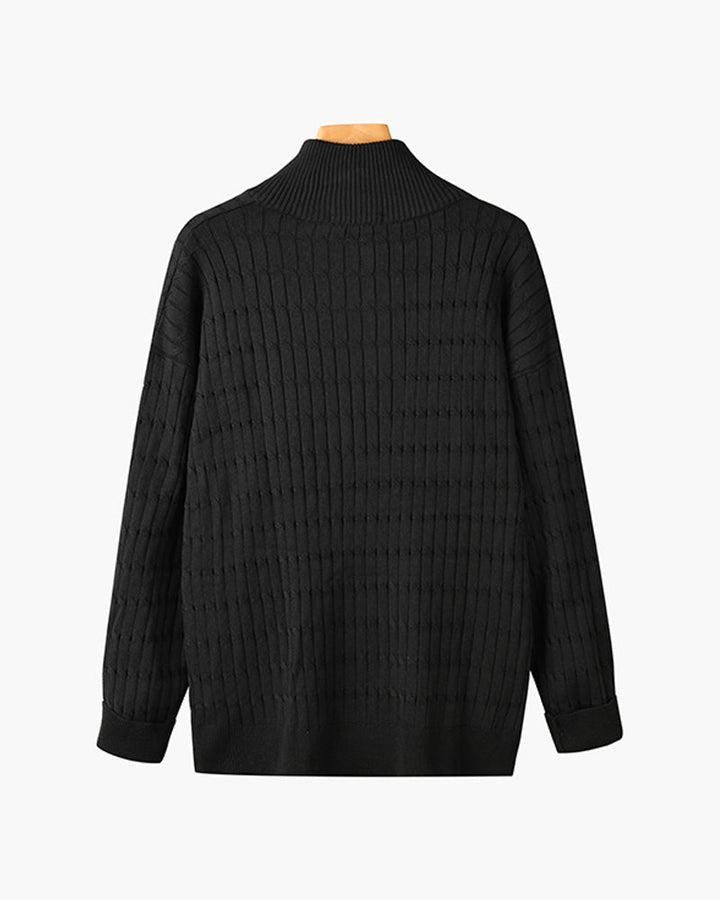 George l Half-Zip Cable Knit Sweater