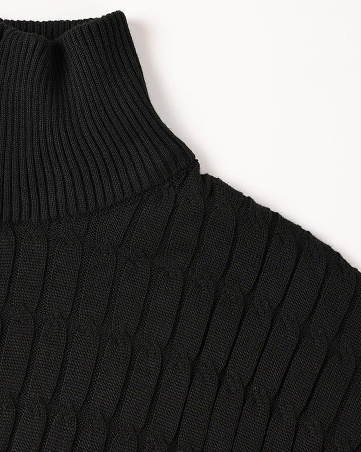 George l Half-Zip Cable Knit Sweater
