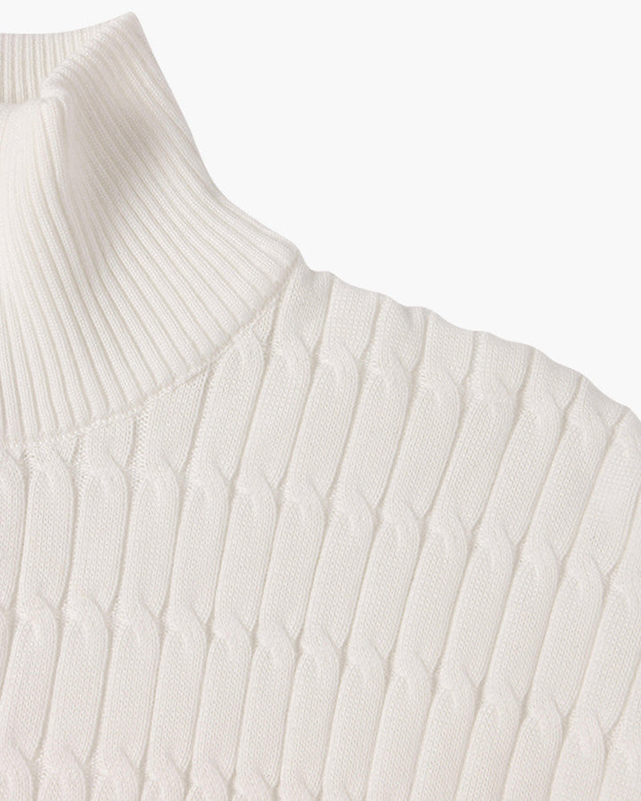 George l Half-Zip Cable Knit Sweater