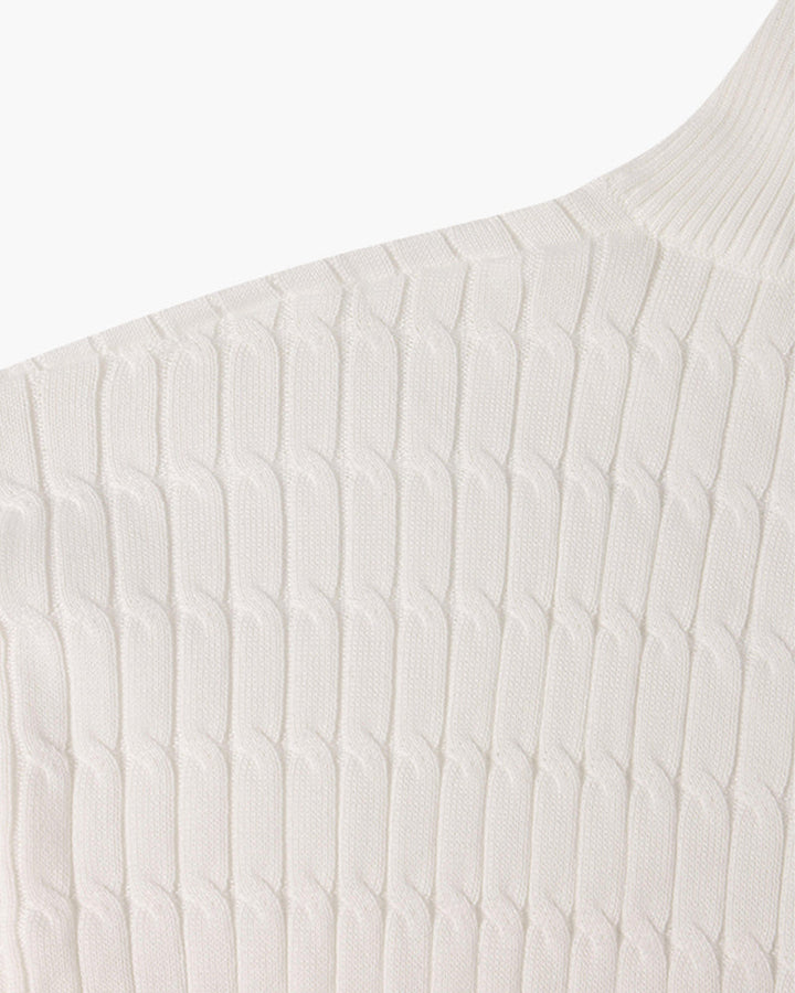 George l Half-Zip Cable Knit Sweater