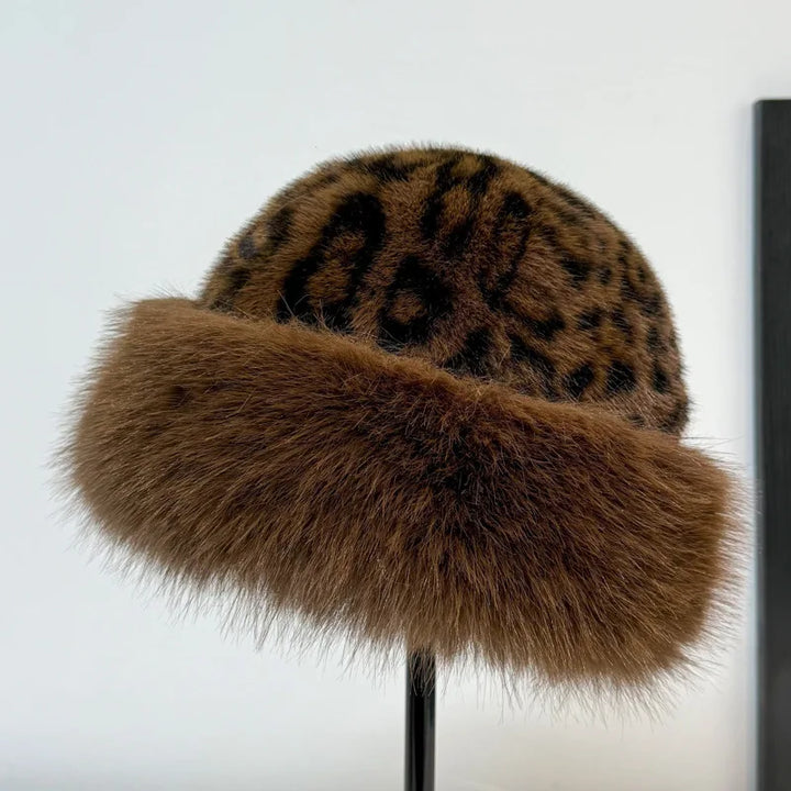 Amara™ | Leopard Print Fur Hat