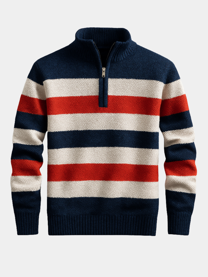 William | Men's Knitted Pullover with Zip