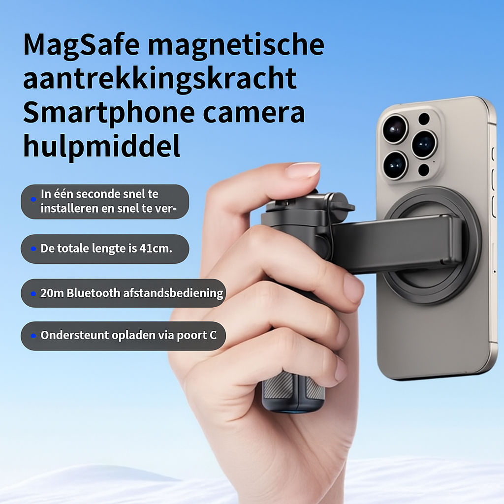 2025 Nieuwe 4-in-1 multifunctionele magnetische selfiestick